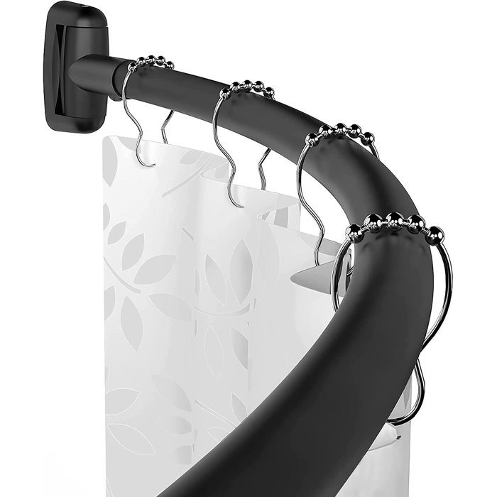 PURELIFE INC 72" Adjustable Curved Fixed Shower Curtain Rod & Reviews